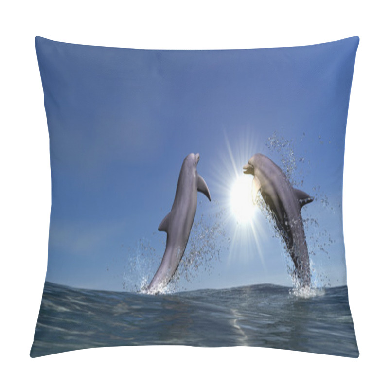 Personality  Two Dolphins Pillow Covers