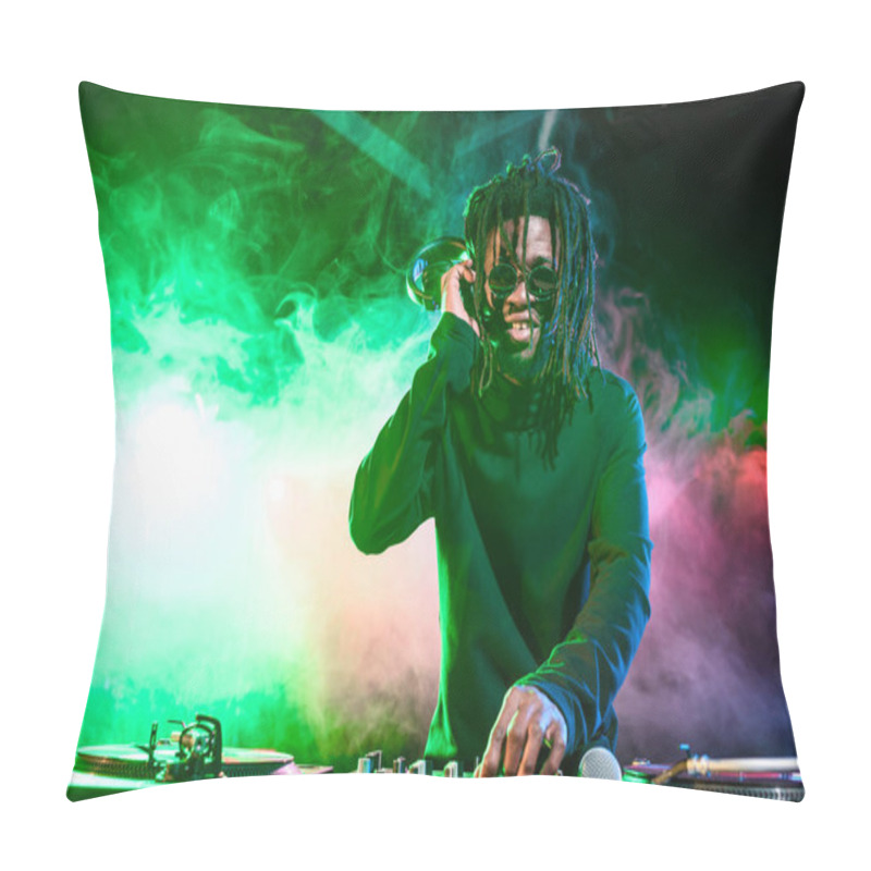 Personality  African American DJ In Nightclub  Pillow Covers