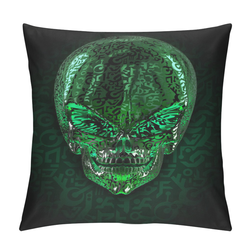 Personality  Alien Skull Pillow Covers