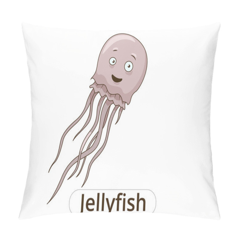 Personality  Jellyfish underwater animal cartoon illustration pillow covers