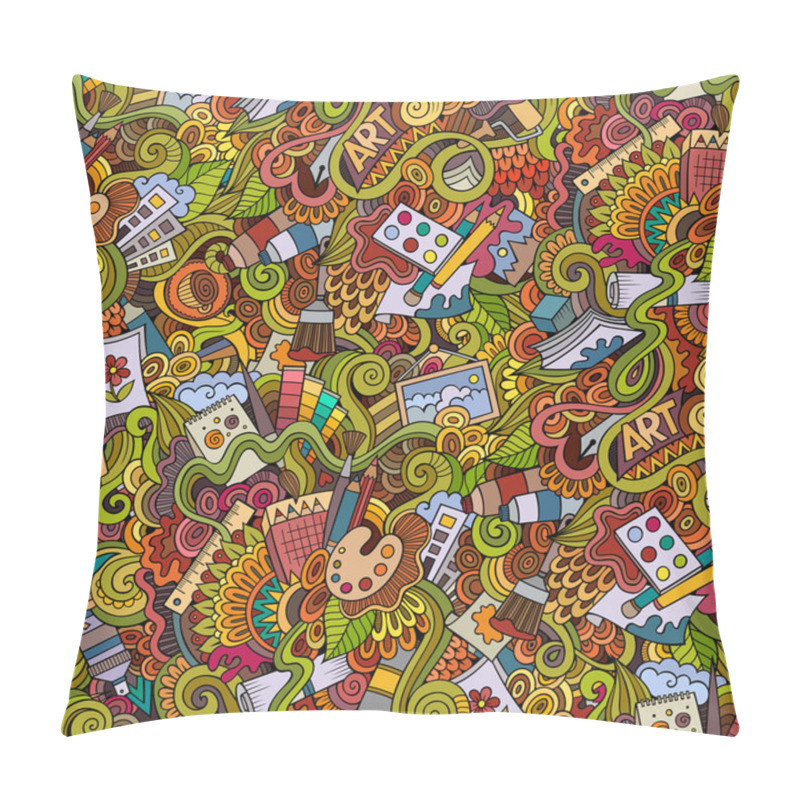 Personality  Cartoon Art And Craft Seamless Pattern Pillow Covers