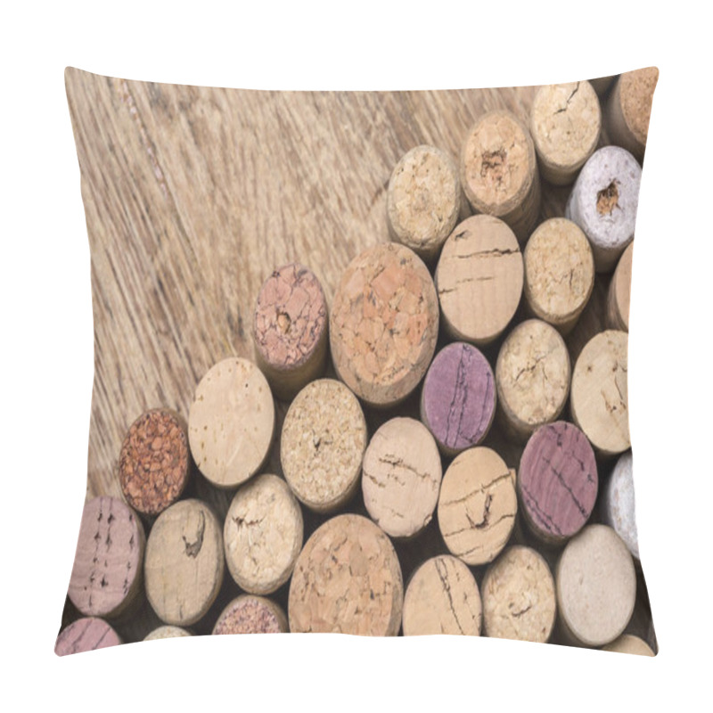 Personality  Wine Corks Over Rustic Wooden Pillow Covers