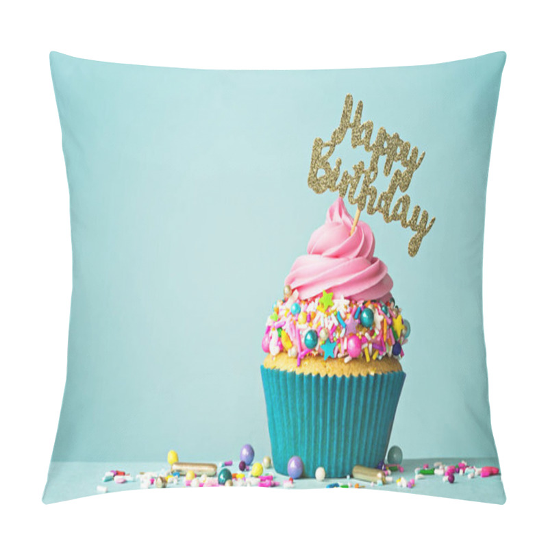 Personality  Happy Birthday Cupcake Pillow Covers