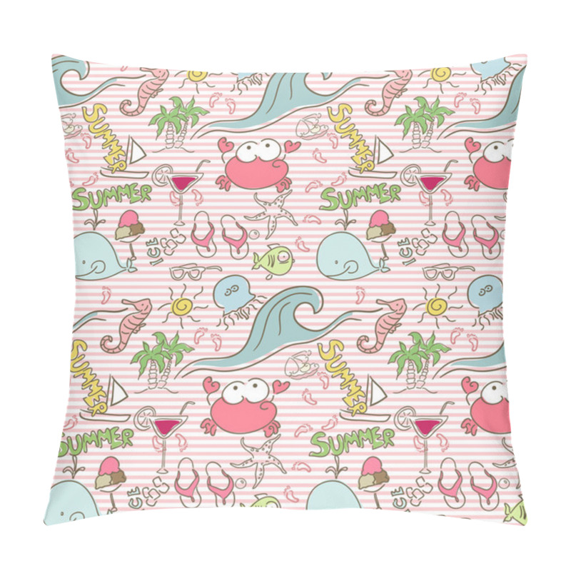 Personality  Seamless Summer Doodle Pillow Covers