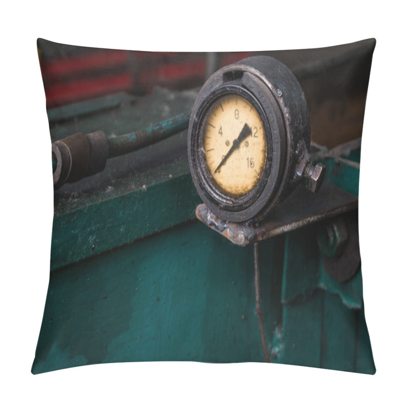 Personality  Old Pressure Gauge On The Pipeline Pillow Covers