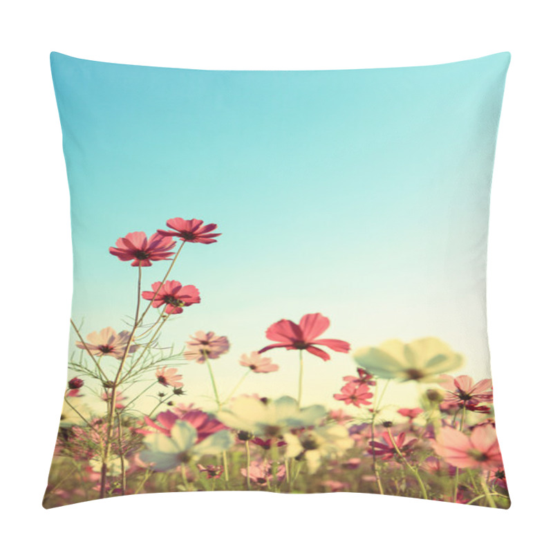 Personality  Retro Cosmos Flowers Blossoming Pillow Covers