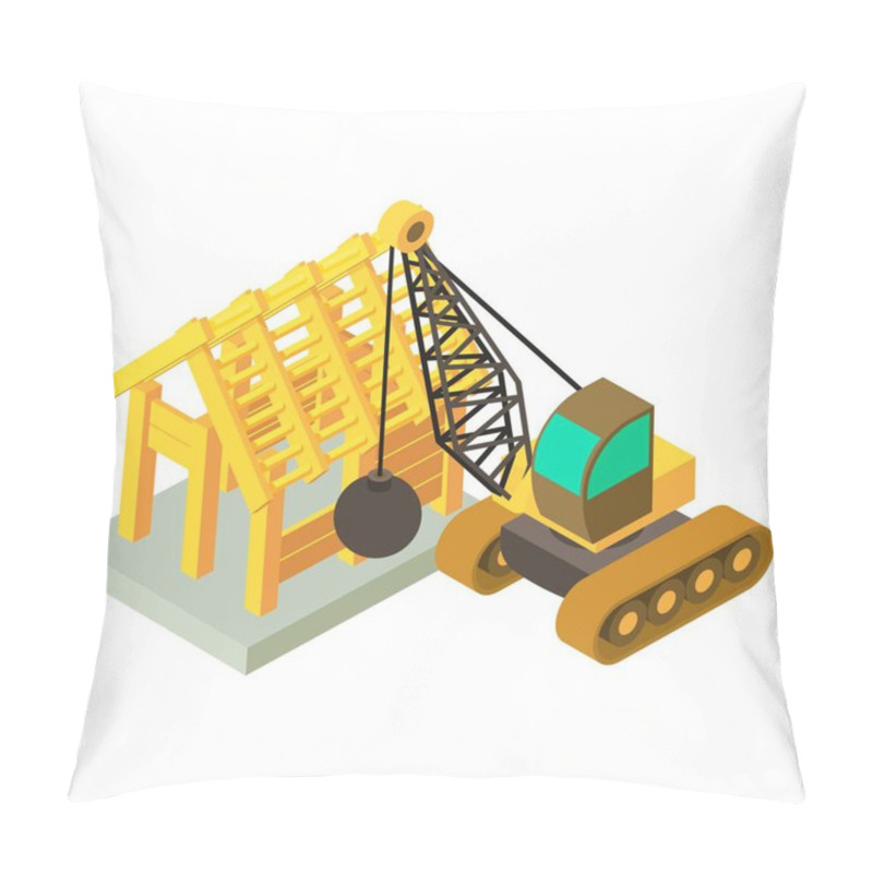 Personality  Dismantling Icon, Isometric Style Pillow Covers