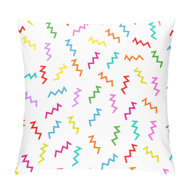 Personality  Memphis Style Seamless Vector Pattern With Zig Zag Elements.  Pillow Covers