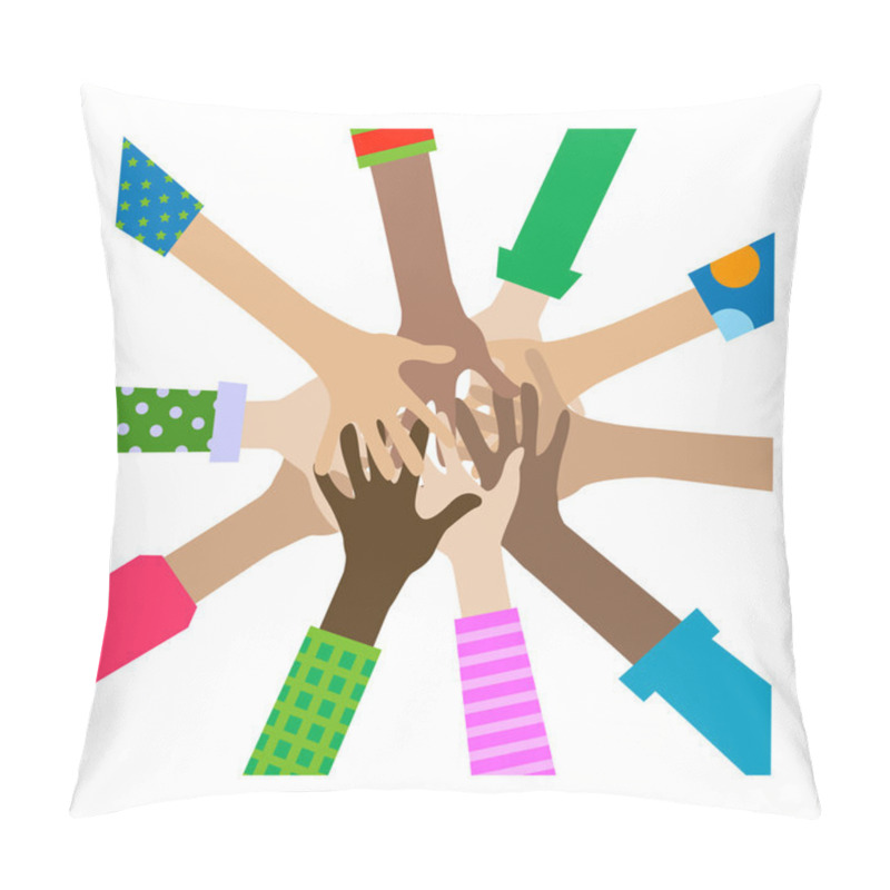 Personality  Hands Diverse Togetherness  Pillow Covers