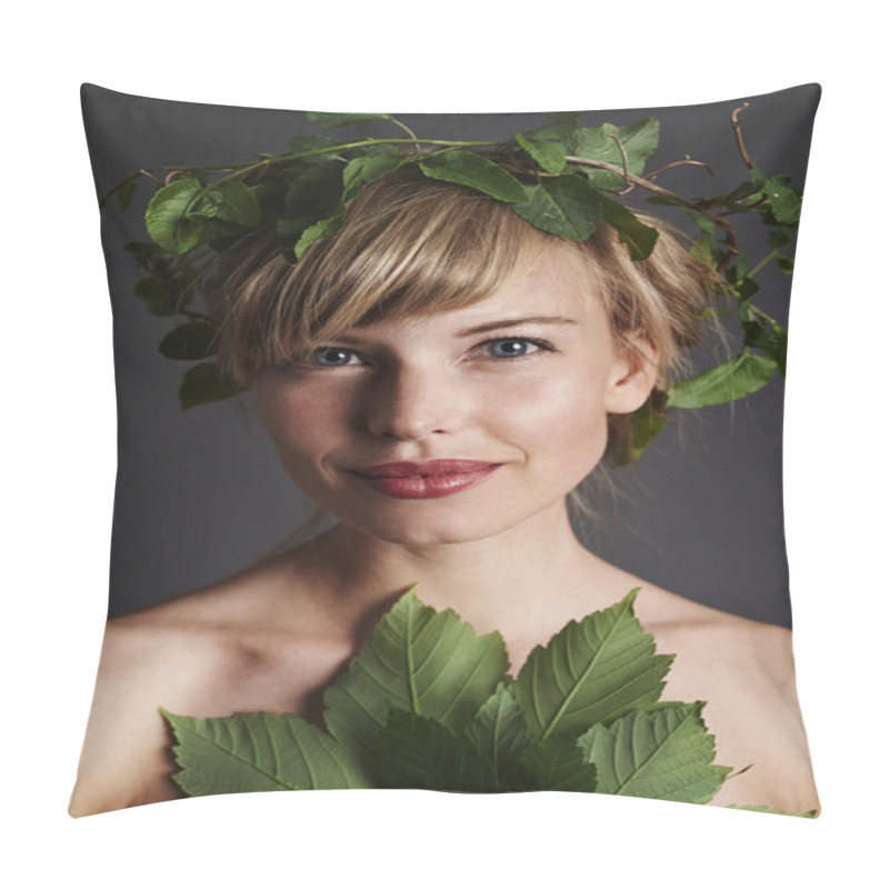 Personality  Blue Eyed Blond Wearing Ivy Pillow Covers