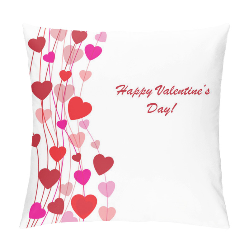 Personality  Valentine's Background With Many Hearts Pillow Covers