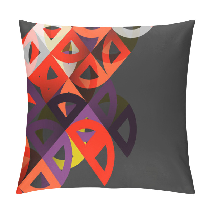 Personality  Cut Paper Circles, Mosaic Mix Geometric Pattern Design Pillow Covers