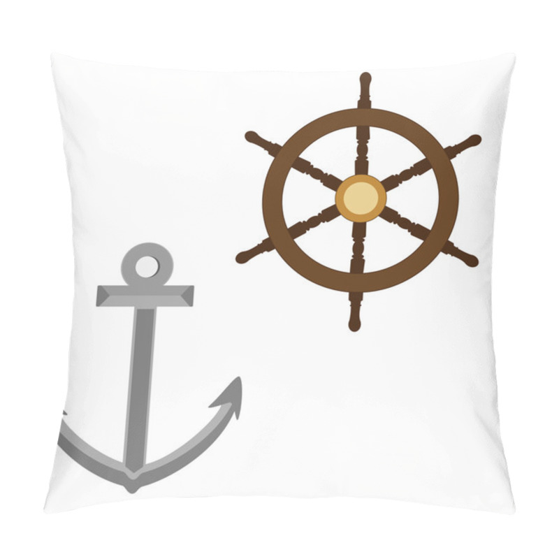 Personality  Anchor And  Wooden Wheel Pillow Covers