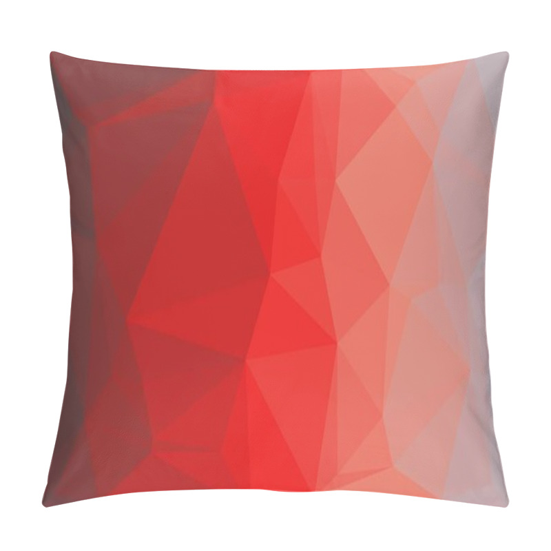 Personality  Bright Red Geometric Background With Poly Pattern Pillow Covers