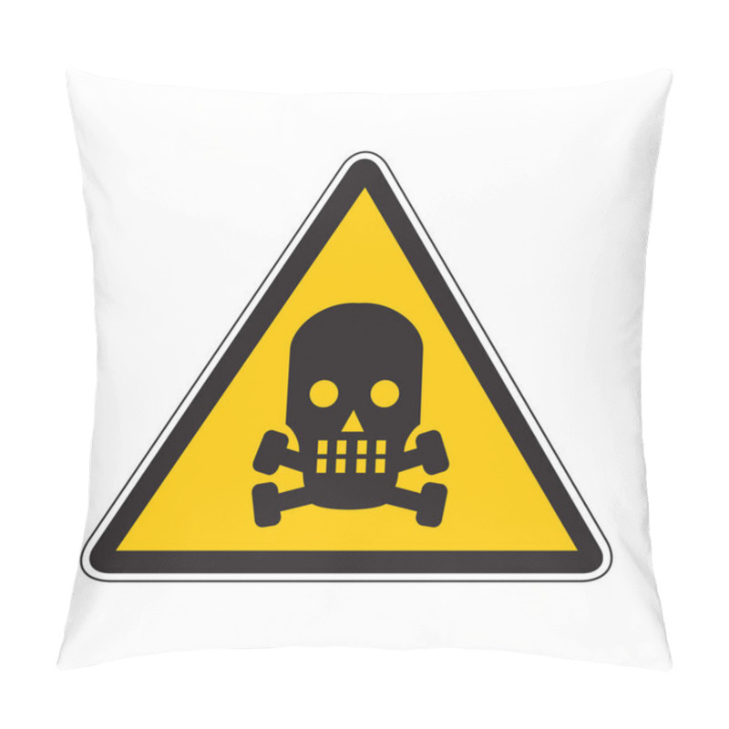 Personality  Triangle Danger Vector Sign Illustration Isolated On White Background Pillow Covers