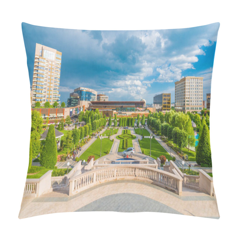 Personality  Panoramic View Of  Central Square In Iasi City, Moldavia Romania. Pillow Covers