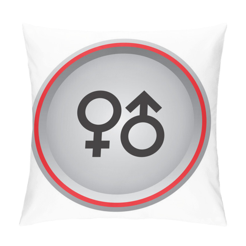 Personality  Sex Symbol Icon Circular Button Pillow Covers