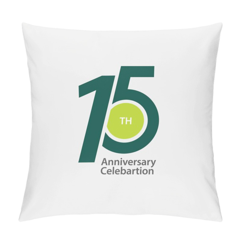 Personality  15 Th Anniversary Celebration Vector Template Design Illustration Pillow Covers