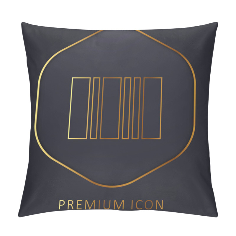 Personality  Bar Code Golden Line Premium Logo Or Icon Pillow Covers