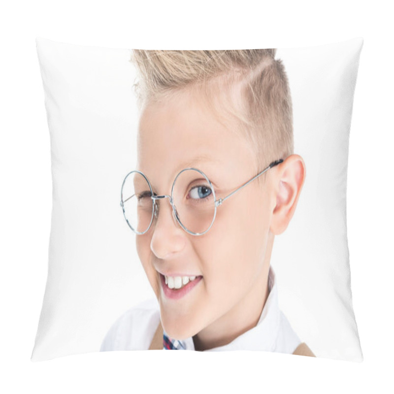 Personality  Stylish Child In Eyeglasses Pillow Covers