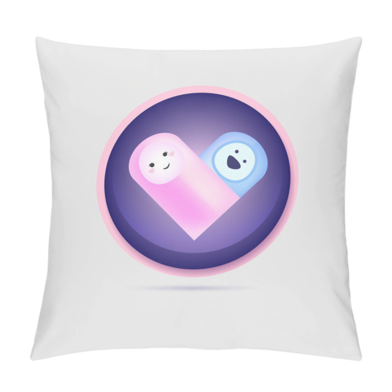 Personality  Vector Baby Icon. Vector Illustration. Pillow Covers