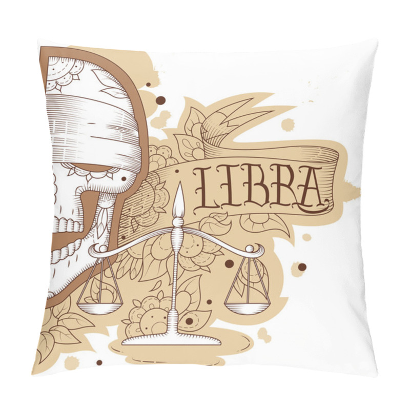 Personality  Engraving Libra Pillow Covers