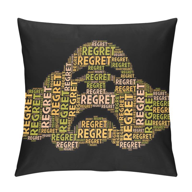 Personality  Regret Word Means Apologetic Rue And Wordclouds Pillow Covers