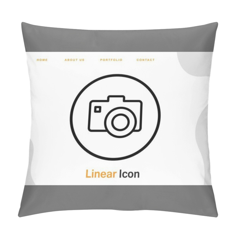 Personality  Photo Camera Icon, Vector Illustration Pillow Covers