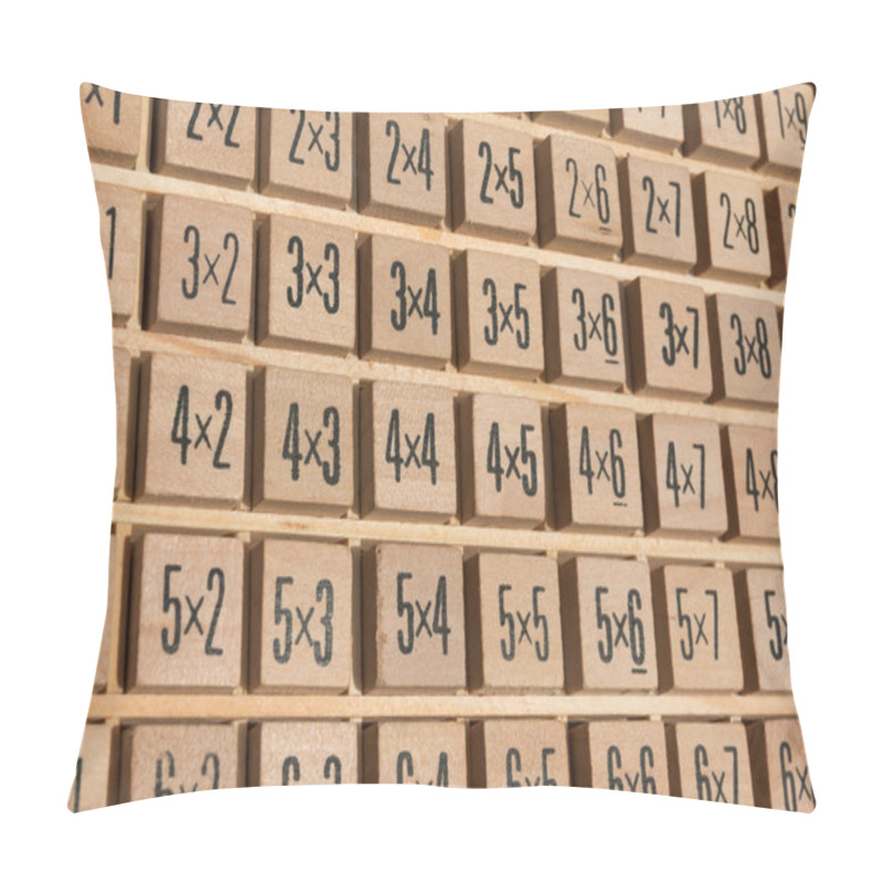 Personality  Educational Wooden Multiplication Table Pillow Covers