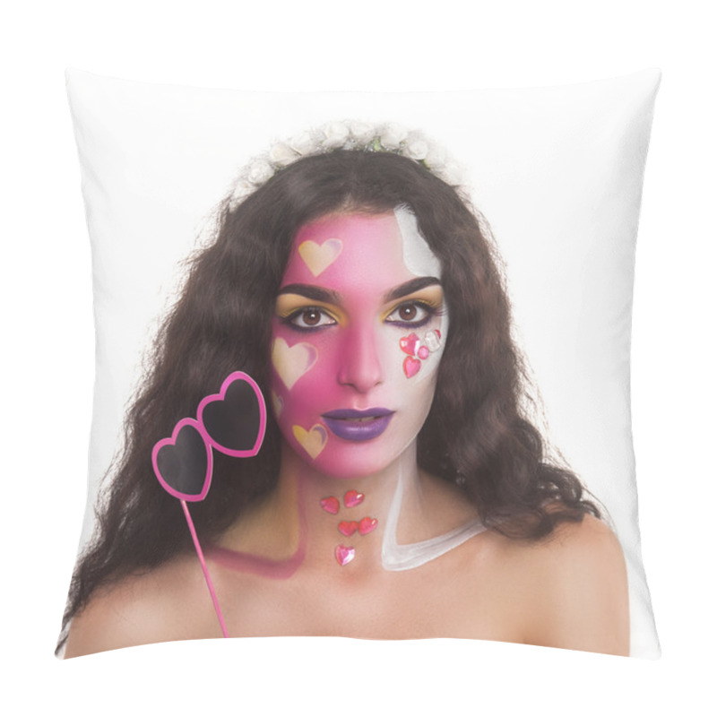 Personality  Portrait Of Art Lovely Woman Pillow Covers