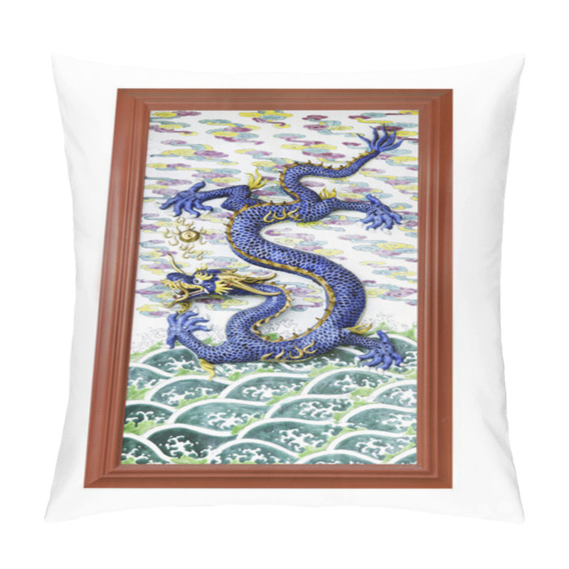 Personality  Chinese Dragon On Wall In Chinese Joss House Pillow Covers