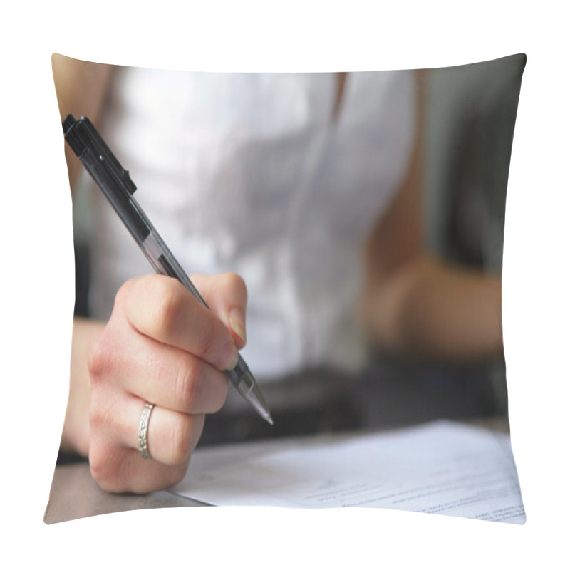 Personality  Woman Writing Pillow Covers