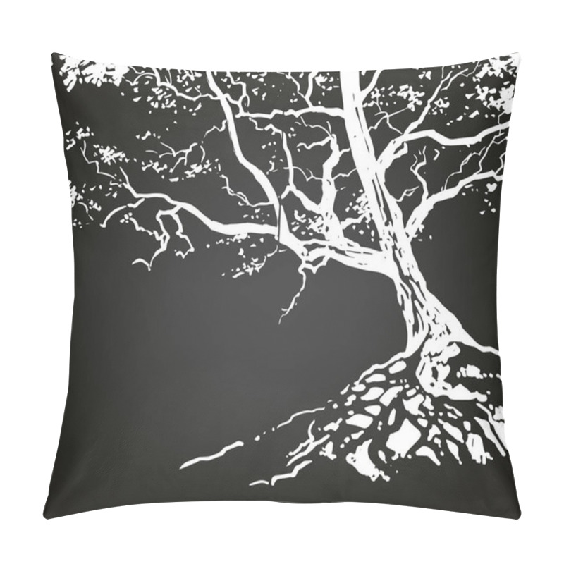 Personality  Hand Drawn Tree Sketch Pillow Covers