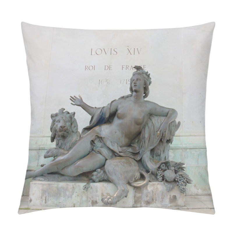 Personality  Allegorical Statue Of The Saone River. Lyon, France Pillow Covers