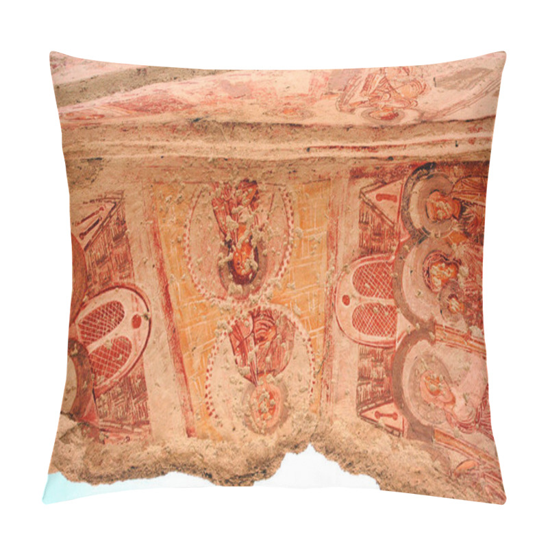 Personality  Frescos And Murals In A Cave Chapel Pillow Covers