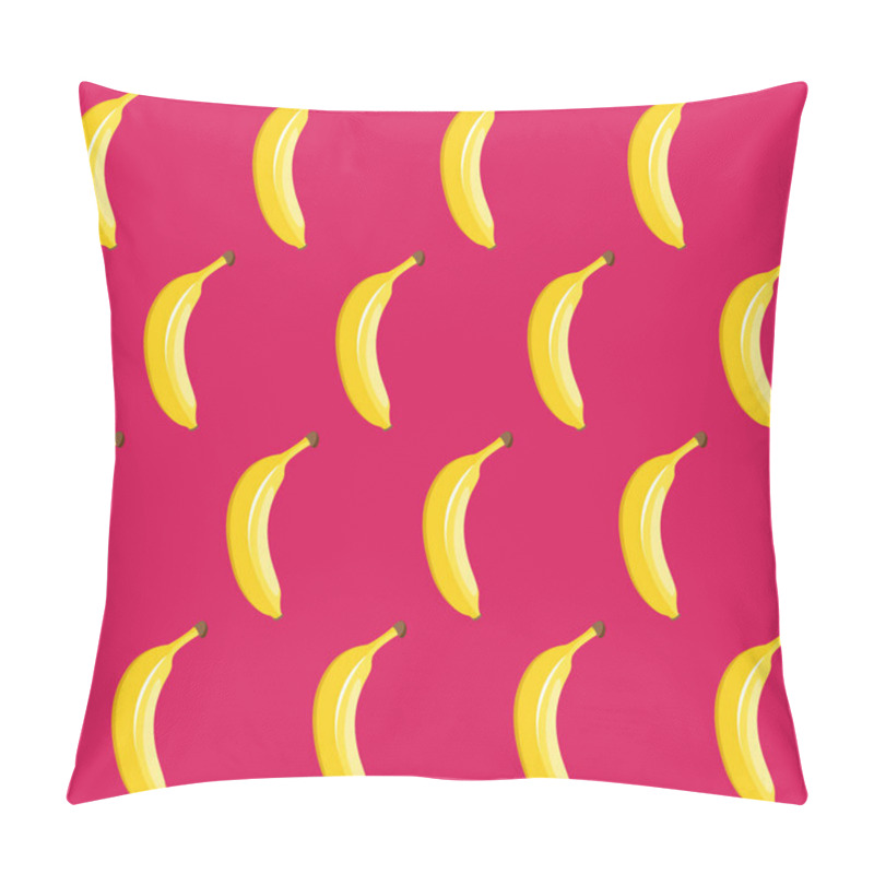 Personality  Banana Fruit Contour Abstract Seamless Pattern On Pink Background. Available In High-resolution Jpeg In Several Sizes & Editable Eps File, Can Be Used For Wallpaper, Pattern, Web, Blog, Surface, Textures, Graphic & Printing. Pillow Covers