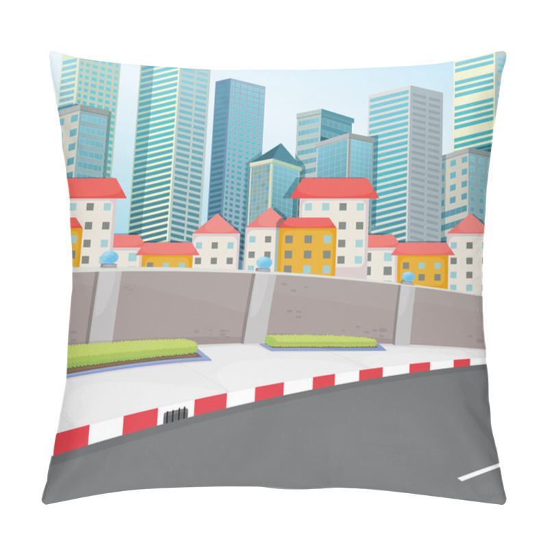 Personality  High Buildings Near The Street Pillow Covers