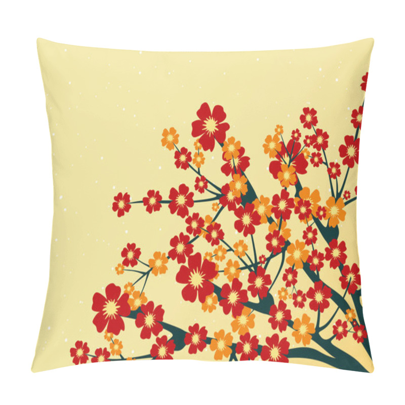 Personality  Illustration Of Summer Tree Branch Pillow Covers