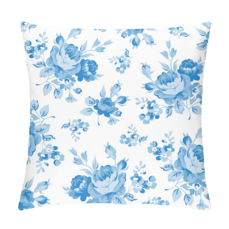 Personality  Floral Pattern With Blue Rose Pillow Covers