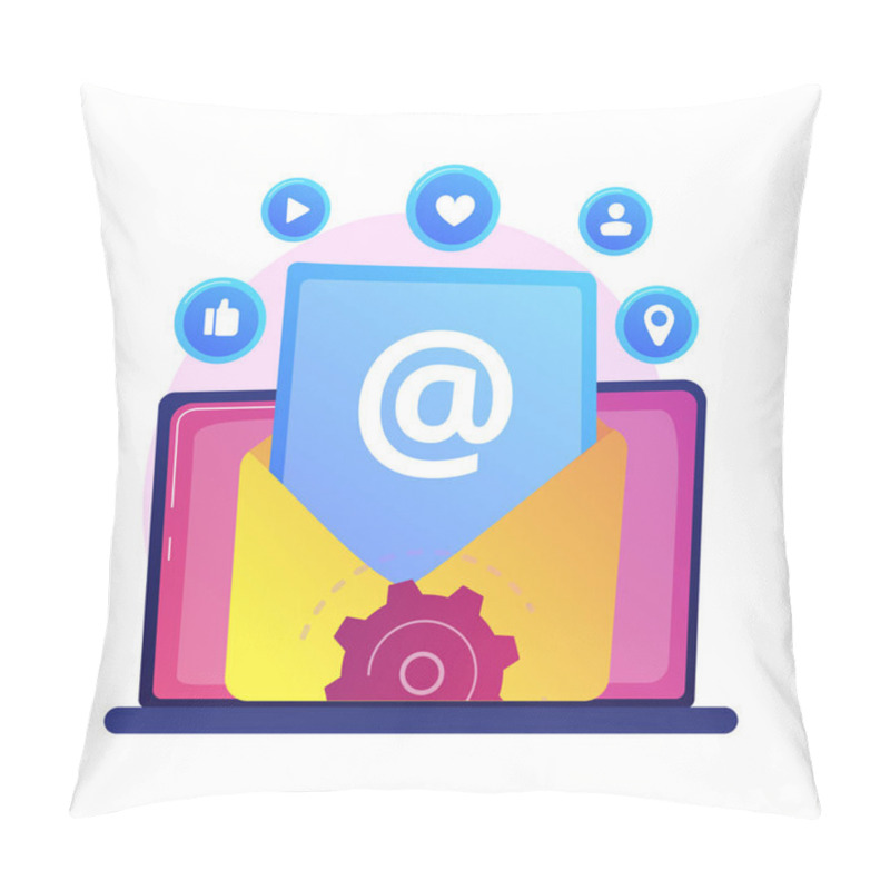 Personality  Electronic Mail Vector Concept Metaphor Pillow Covers