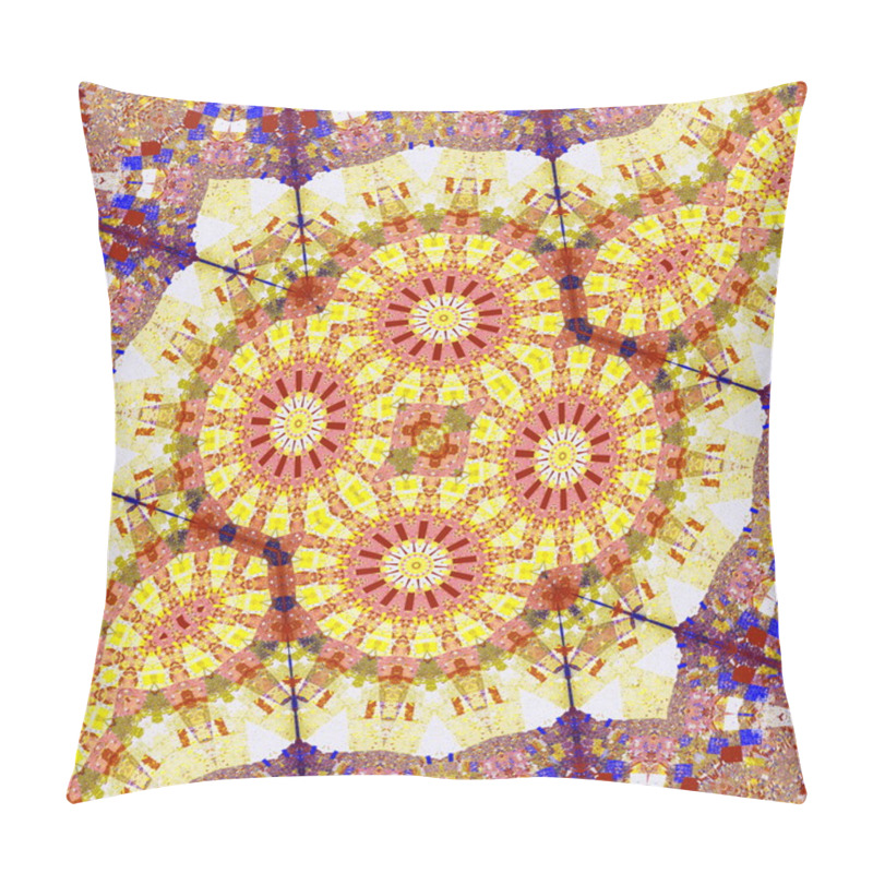 Personality  Generated Fractals Pattern - Abstract Art Geometric Background - Digital Artwork Graphic - Fantasy Illustration - Symmetrical Decoration - White Purple Orange Geometrical Fractal Chaos - Modern Pillow Covers