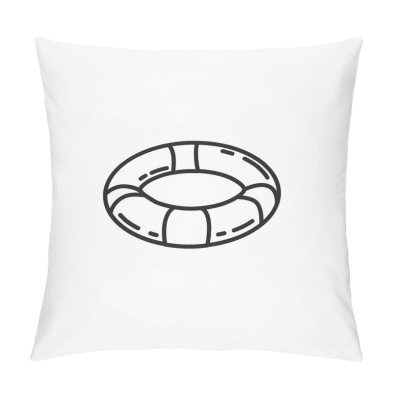 Personality  Lifebuoy Line Icon. Lifebuoy Outline Icon. Lifebuoy Line Icon. Pillow Covers