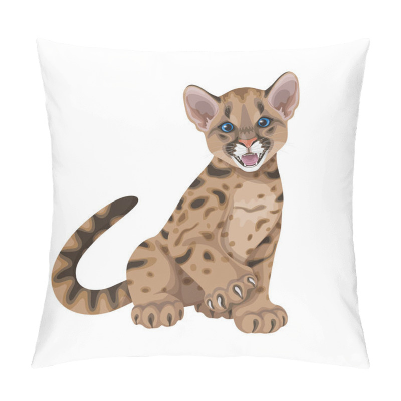 Personality  Angry Cougar Cub Isolated Pillow Covers