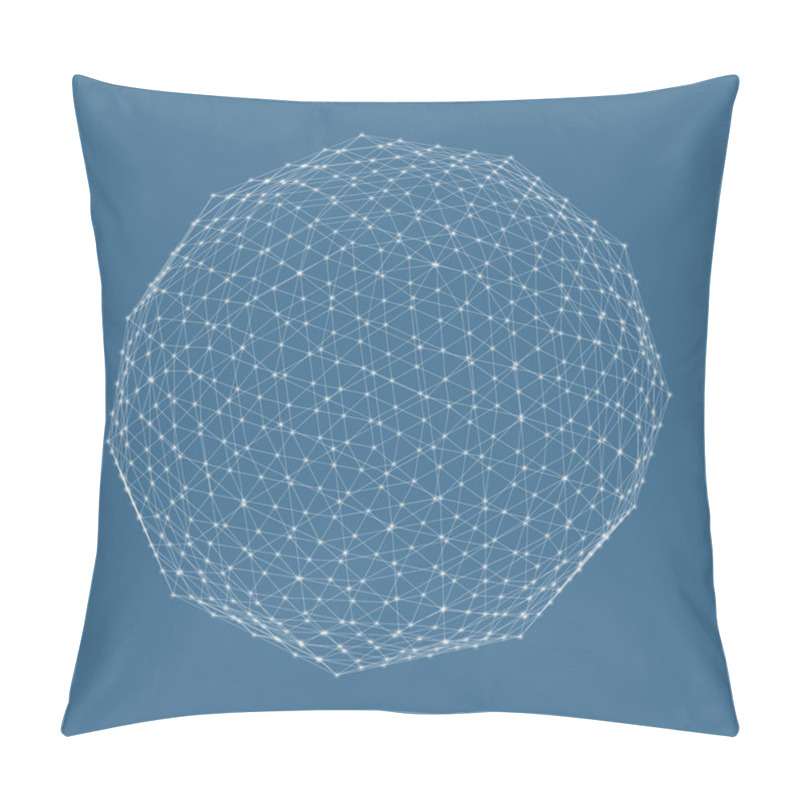 Personality  3d Sphere. Global Digital Connections. Technology Concept.  Pillow Covers