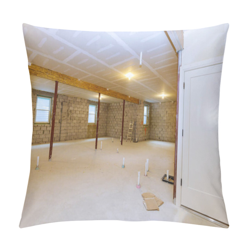 Personality  New Residential Under Construction Home With Basement Unfinished View Pillow Covers