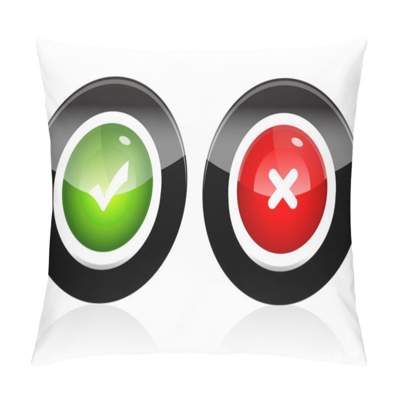 Personality  Right And Wrong Buttons Pillow Covers