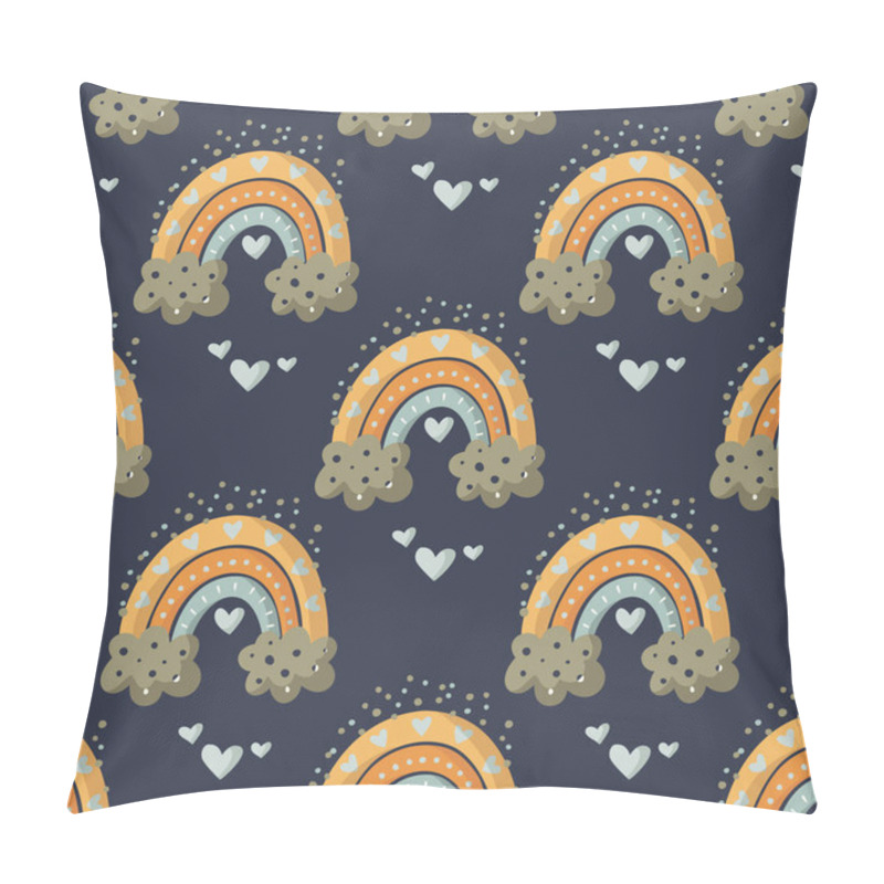 Personality  Ornate Rainbow Seamless Pattern. Pillow Covers