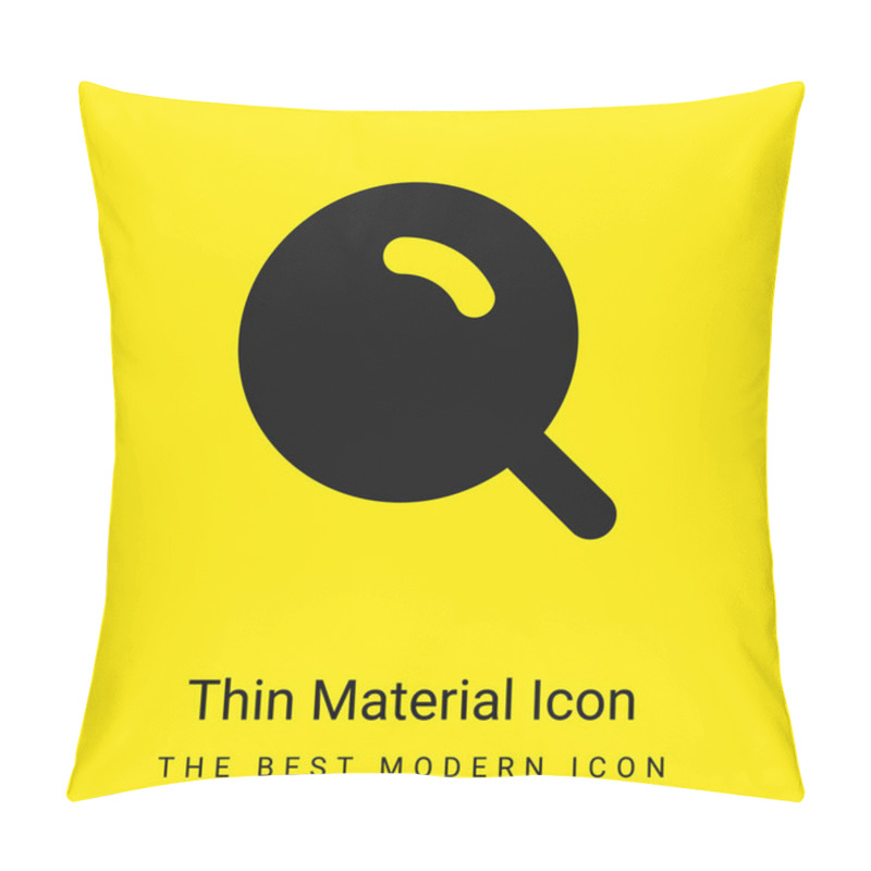 Personality  Big Magnifier With Shine Minimal Bright Yellow Material Icon Pillow Covers