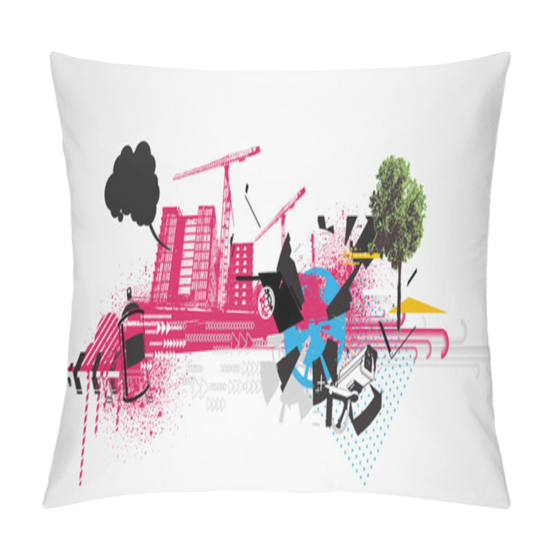 Personality  Urban Background Pillow Covers