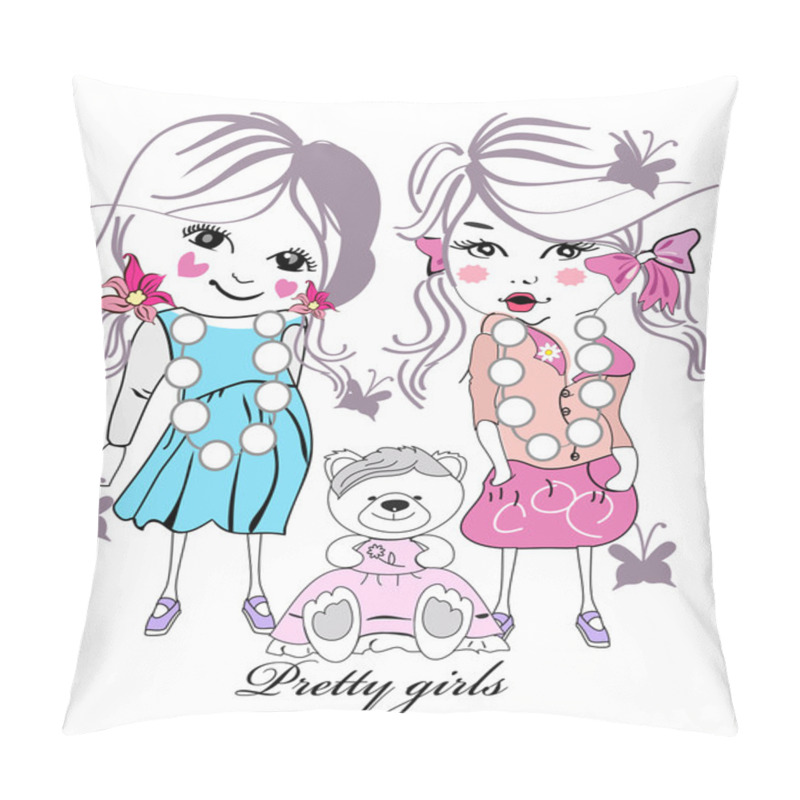 Personality  Fashion Little Girl, Kids Pillow Covers